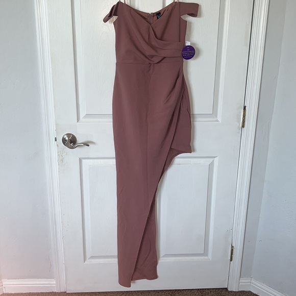 Mauve Asymmetrical Dress - Picture 3 of 5